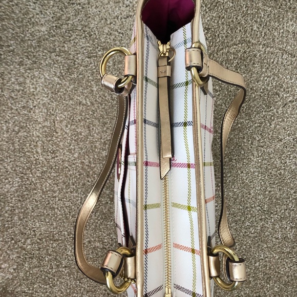 Coach Peyton Tattersall Multicolor Plaid Tote - Picture 4 of 6